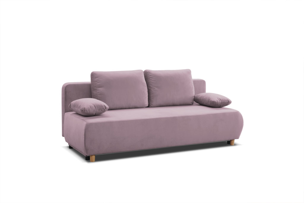 sofa daisy z funkcją spania w kolorze różowym