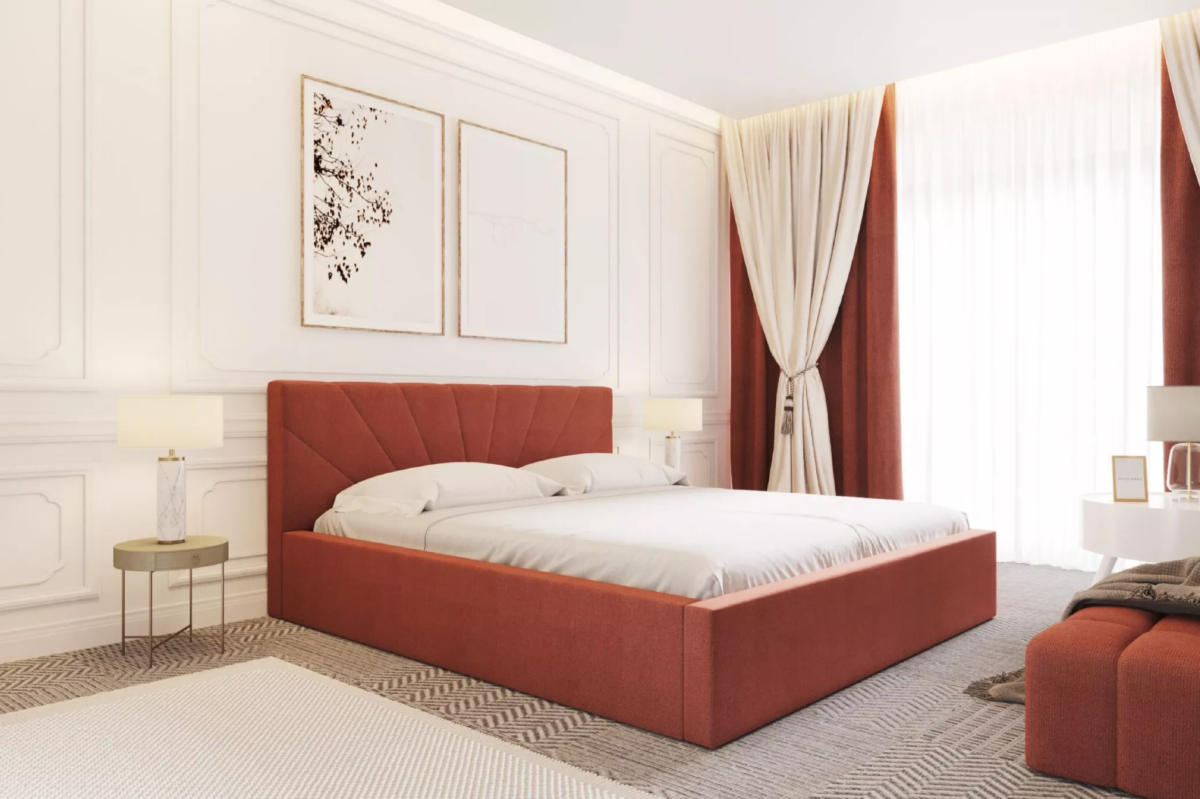 Łóżko sypialniane LARO z pojemnikiem na pościel 160x200, 180x200