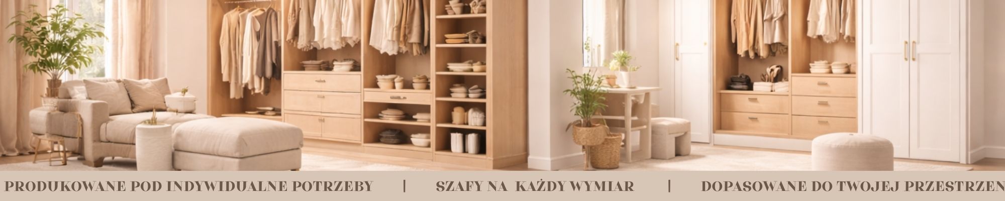 Szafy na wymiar – jasna garderoba z otwartą zabudową i półkami dopasowana do indywidualnych potrzeb