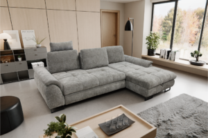 Narożnik LORI funkcja spania + pojemnik na pościel