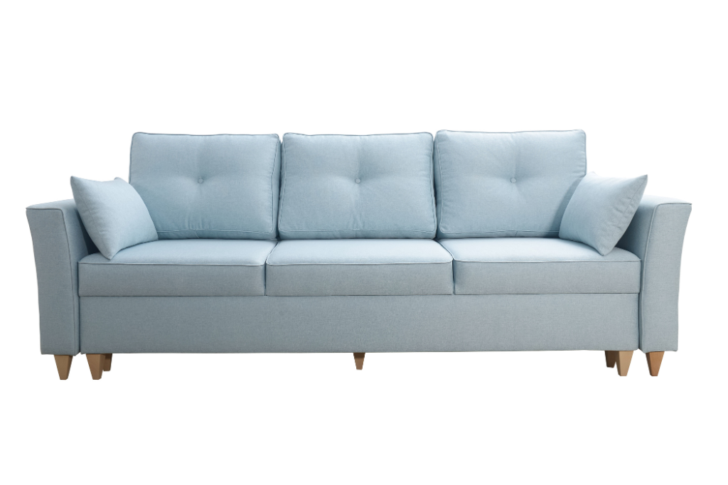 Sofa TOLEDO z funkcją spania + pojemnik na pościel – 233×91 cm