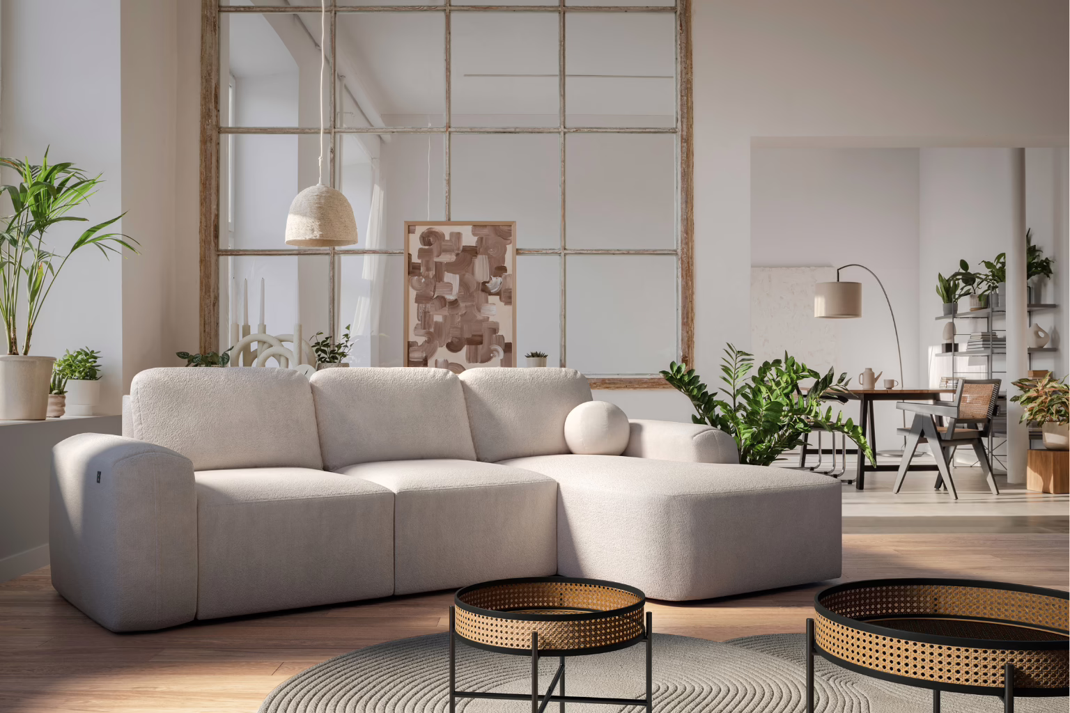 Narożnik OSLO I – funkcja spania + port USB + GRATIS PODUSZKA – 257×151 cm