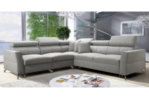 Narożnik RITA IV - regulowane zagłówki + pojemnik na pościel + GRATIS PODUSZKI - 271x270 cm