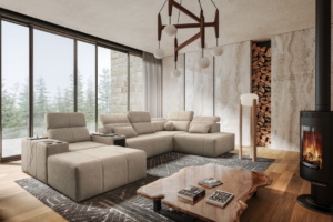 Narożnik INEZ V - regulowane zagłówki i oparcia + GRATIS PODUSZKI - 390x202/230 cm