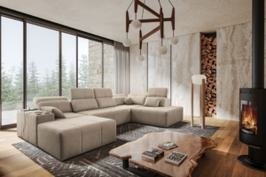 Narożnik INEZ VI - regulowane zagłówki i oparcia + GRATIS PODUSZKI - 359x202/230 cm