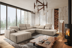 Narożnik INEZ X regulowane zagłówki i oparcia + GRATIS PODUSZKI - 359x202/300 cm