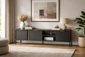 Szafka RTV 203 cm 3 drzwi nowoczesny design LARS