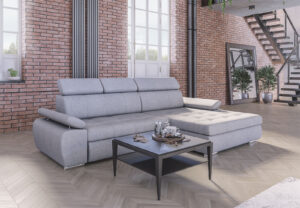 Narożnik VILDE - regulowane zagłówki i podłokietniki