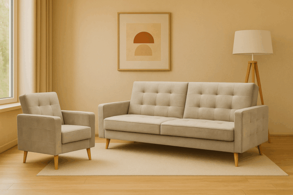 Komplet ARTE - wersalka + fotel