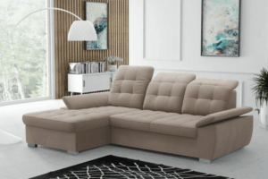 Narożnik CARLOS - regulowane zagłówki i oparcia + funkcja spania