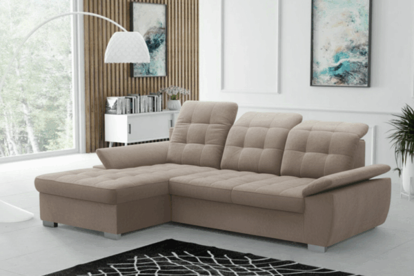 Narożnik CARLOS - regulowane zagłówki i oparcia + funkcja spania