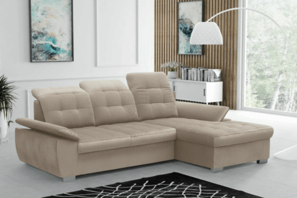 Narożnik CARLOS - regulowane zagłówki i oparcia + funkcja spania