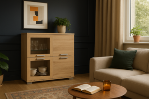 Komoda Lusi z witryną 90 x 45 x 91 cm