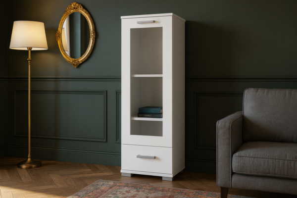 Komoda Stella z witryną 50 x 45 x 133 cm