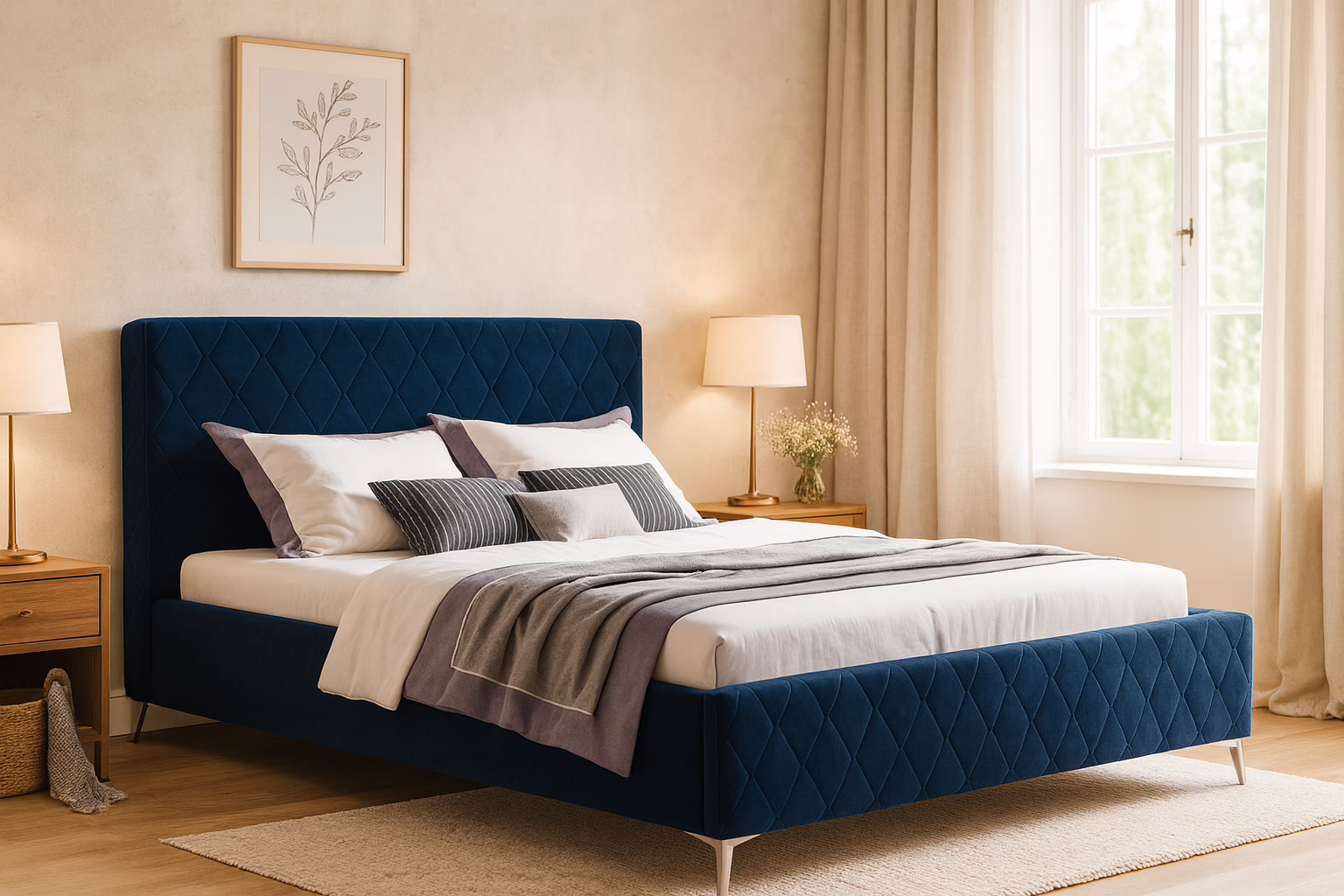 Łóżko tapicerowane BERGEN