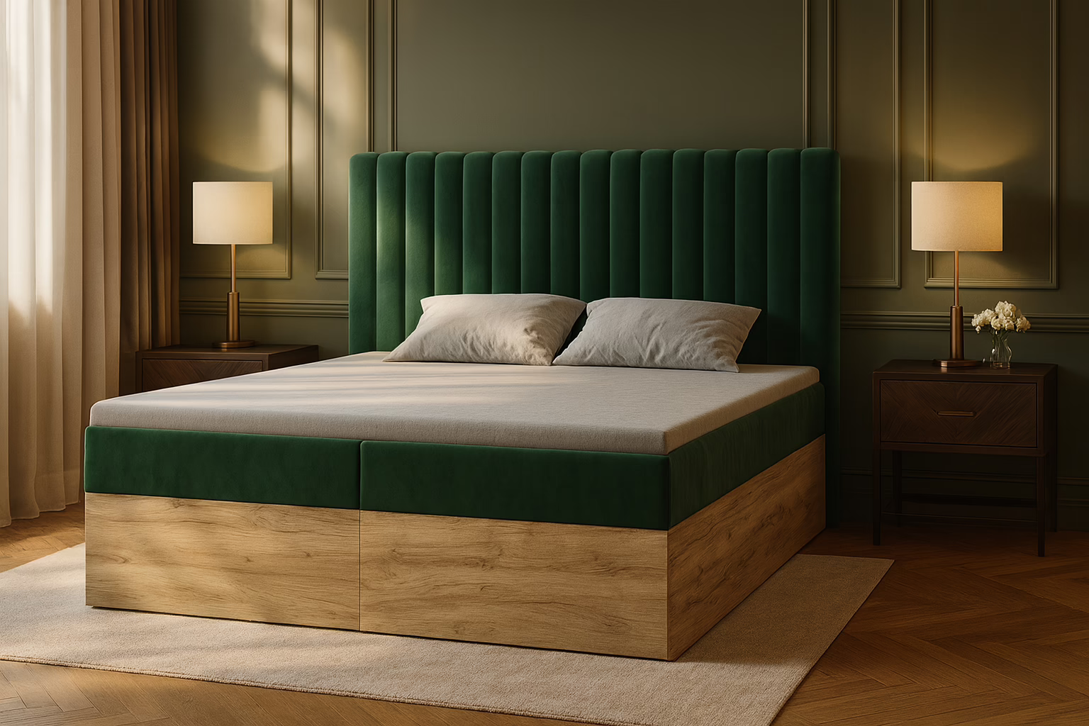 Łóżko kontynentalne CAMILA