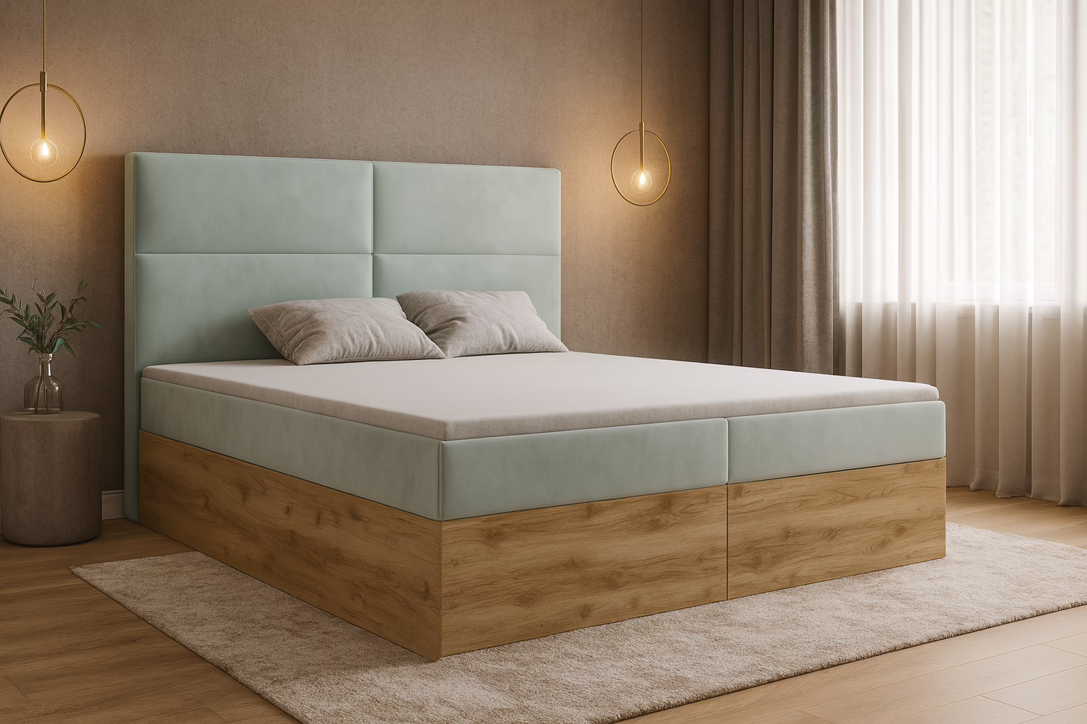 Łóżko kontynentalne NAOMI