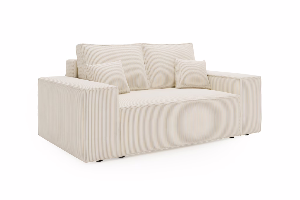 Sofa MALAGA SMALL – funkcja spania + pojemnik na pościel – sztruks