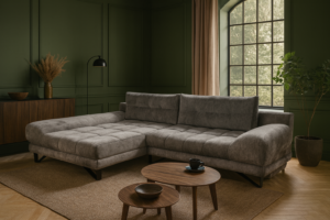 Narożnik ARNI - funkcja spania + pojemnik na pościel