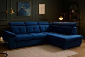 Narożnik BARTONE III - regulowane zagłówki + funkcja spania