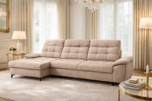 Narożnik CRYSTAL regulowane zagłówki + pojemnik na pościel