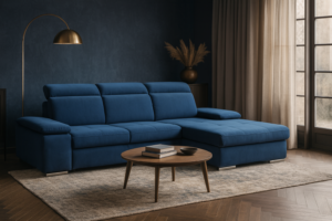 Narożnik DARIO - regulowane zagłówki + pojemnik na pościel