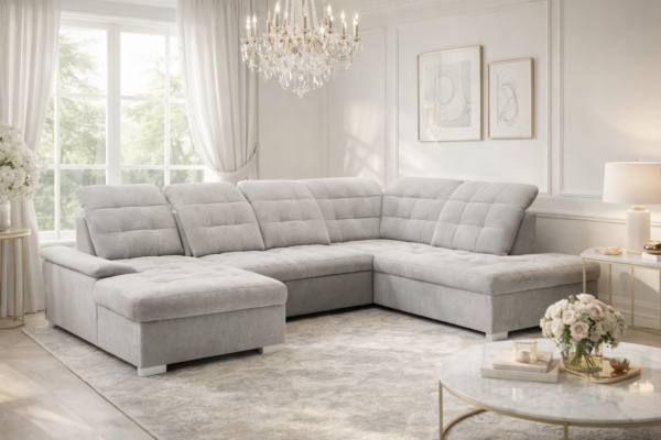 Narożnik GORDON - regulowane zagłówki + funkcja spania