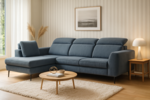 Narożnik IMPERIO - regulowane zagłówki + pojemnik na pościel