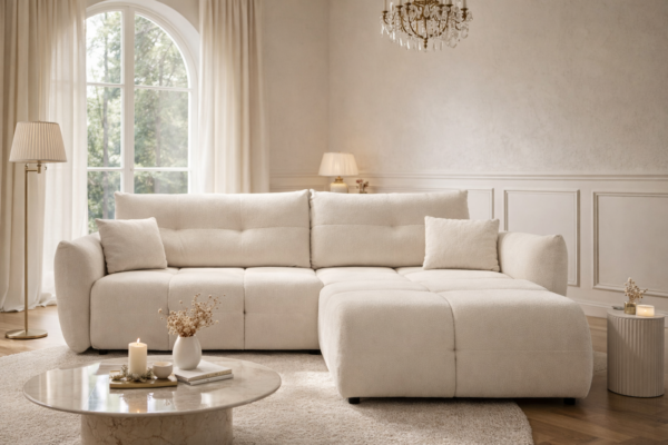 Narożnik LUSSO - funkcja spania + pojemnik na pościel