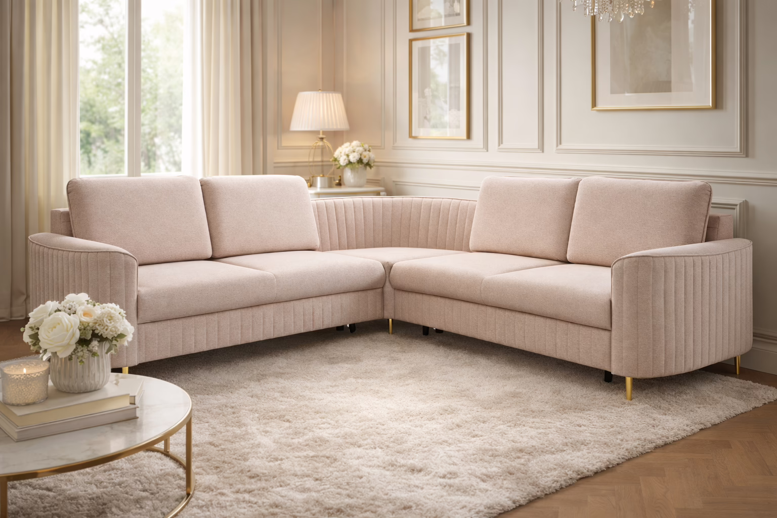 Narożnik MAREN – funkcja spania + pojemnik na pościel