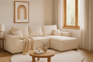 Narożnik MODO L - funkcja spania + pojemnik - sztruks