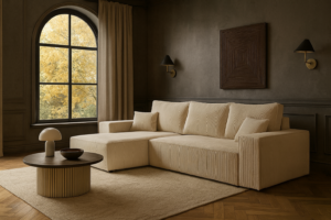 Narożnik MODO L - funkcja spania + pojemnik - sztruks