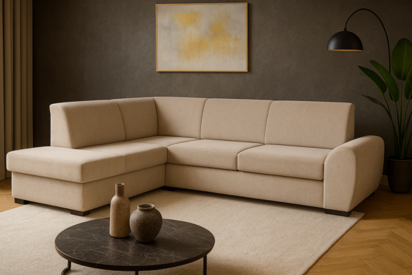 Narożnik MONACO - funkcja spania + pojemnik na pościel