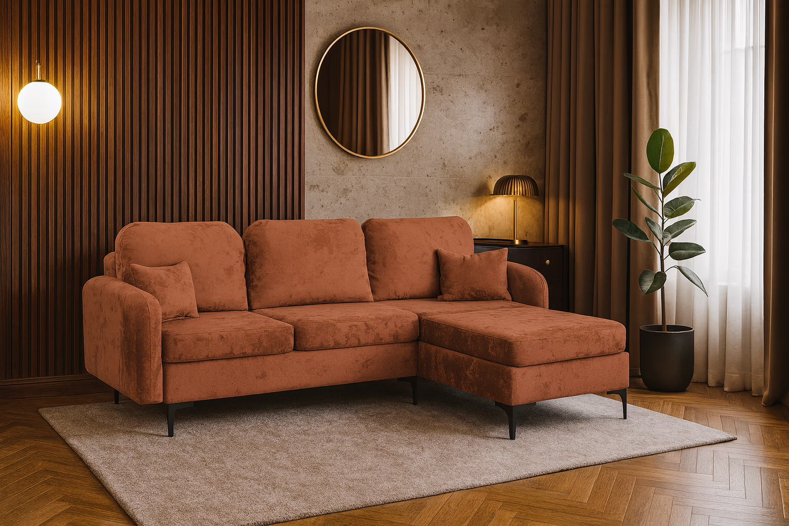 Narożnik VENO L – funkcja spania + pojemnik na pościel