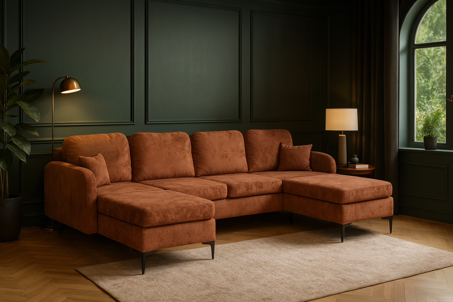 Narożnik VENO U – funkcja spania + pojemnik na pościel