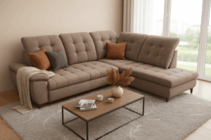 Narożnik FOREST - regulowane zagłówki + pojemnik na pościel