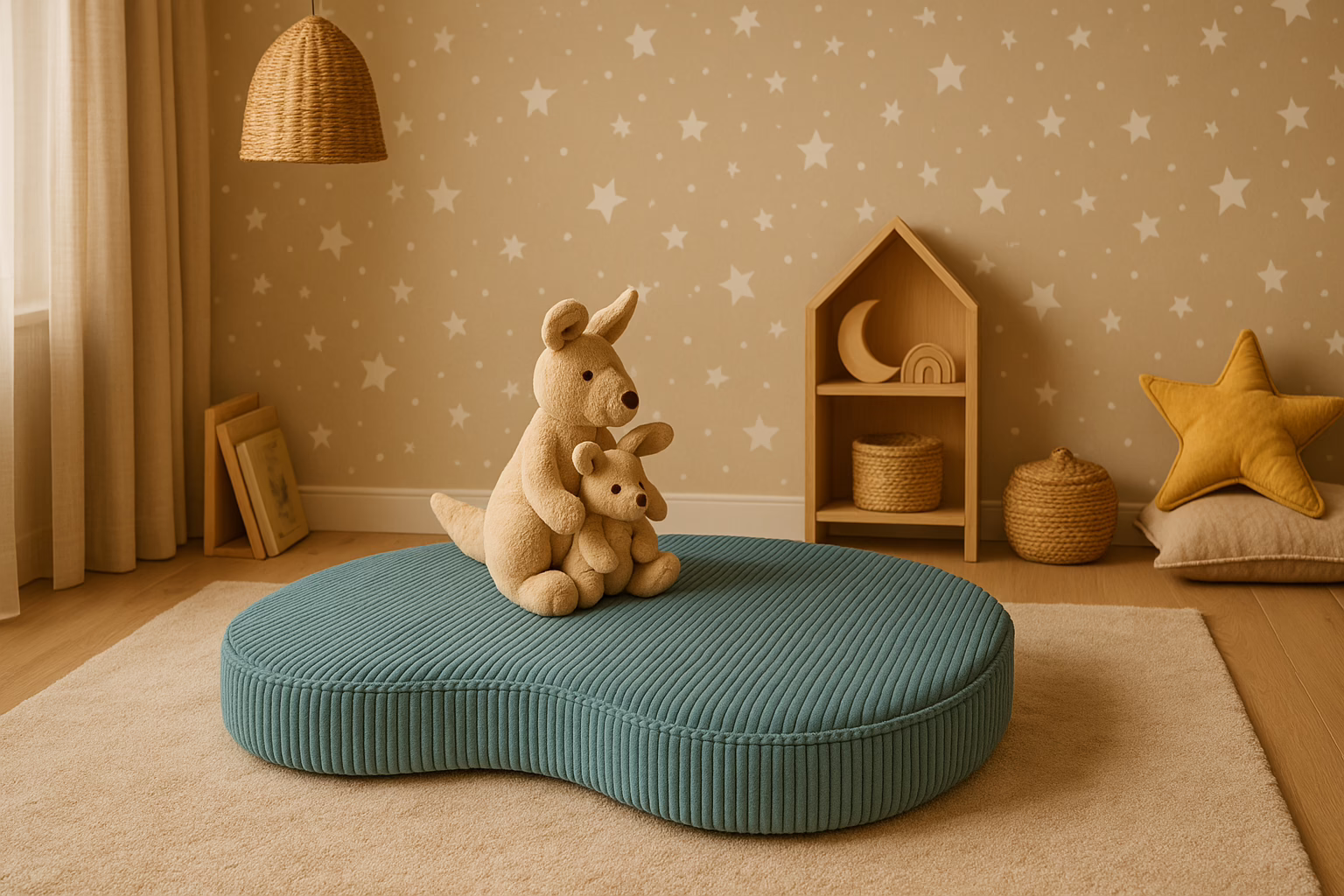 Poducha podłogowa, sensoryczna dla dzieci „Fasolka”