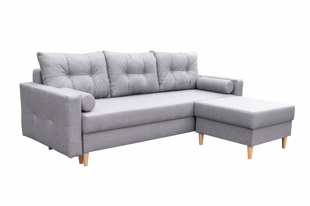 Sofa RIO + PUF – funkcja spania + pojemnik na pościel