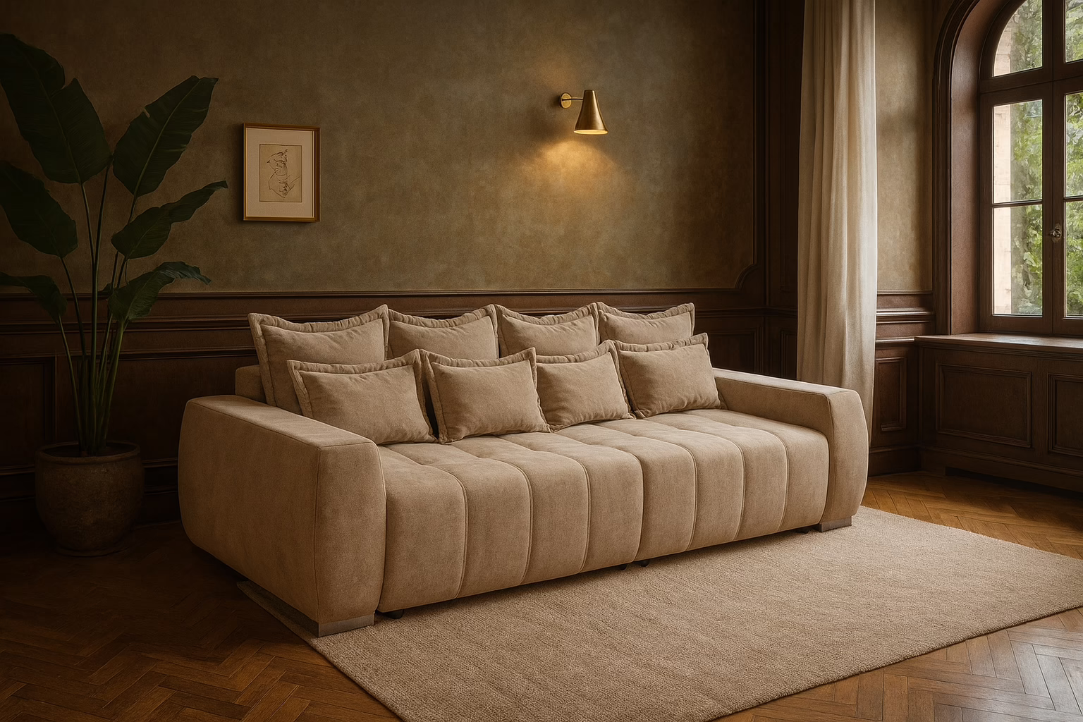 Sofa CLOE – funkcja spania + 2x pojemnik na pościel