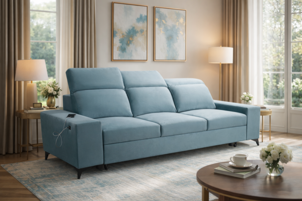 Sofa TARO - regulowane zagłówki + port USB